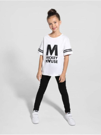 Стильная хлопковая футболка с коротким рукавом Disney 965 || Джемпер дів. CE DISNEY DD 965, р.146,152-76, street black