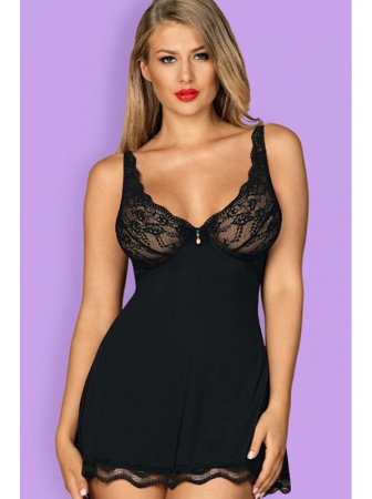Комплект Obsessive Luvae babydoll  Черный Комплект Obsessive Luvae babydoll  Черный