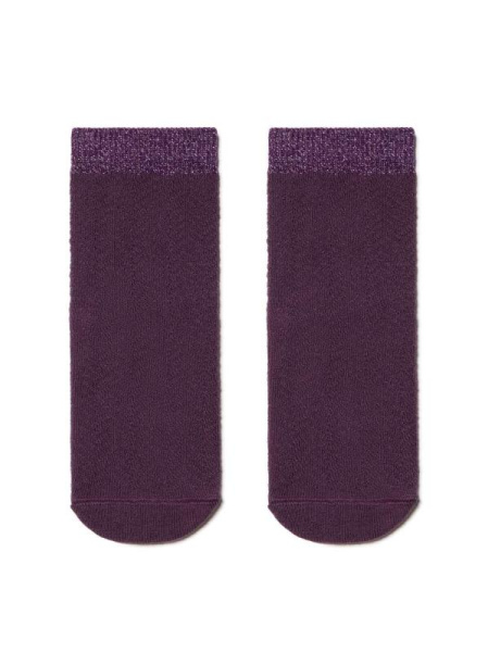 Носки жен. хлопковые Conte AJOUR (люрекс) 15С-82СП, р.23, 076 баклажан