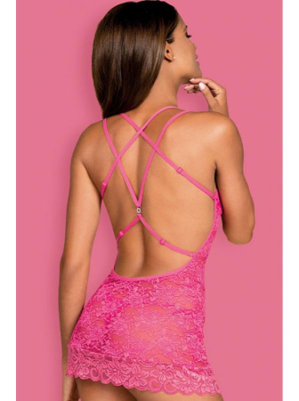 Комплект Obsessive 860-CHE-5 chemise Малиновый