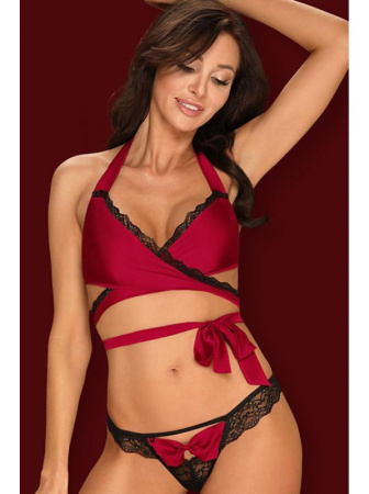 Комплект Obsessive Sensuelia top  Красно-черный