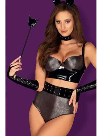 Стек эротический Obsessive Silveria Черно-золотой