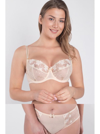 Комплект Samanta Valeria - бюстгальтер с мягкой чашкой A122 и полные трусики B400 Бисквит