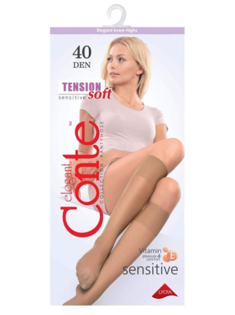 Плотные эластичные гольфы TENSION SOFT 40 (1 пара в упаковке), р.23-25, Nero