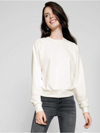 Белый свитшот из ультрамягкого хлопка LD 1106