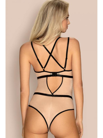 Боди Obsessive Nudelia Телесно-черный