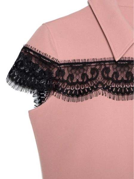 Платье приталенного силуэта с фактурным кружевом LPL 1038