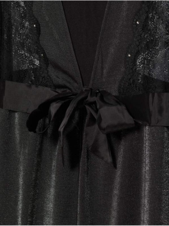 Халат с кружевом и кристаллами Swarovski LHW 1086 || Халат жін. CE SWAROWSKI LHW 1086, р.170-84-90, royal black