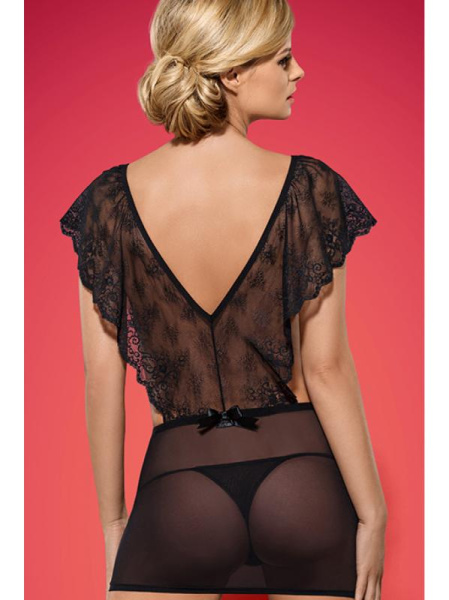 Комплект Obsessive Merossa chemise Черный