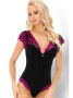 Боди Cofashion Lorrie Черно-малиновый