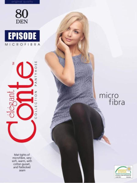 Теплые колготки из нитей микрофибры и лайкры EPISODE 80 Lycra, р.6, Nero Теплые колготки из нитей микрофибры и лайкры EPISODE 80 Lycra, р.6, Nero