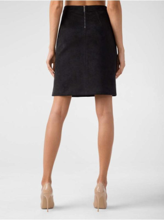 Замшевая юбка А-силуэта c рельефными линиями DESIRE || Спідниця жін. CE DESIRE, р.164-98, black