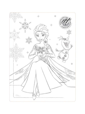 Колготки с рисунками &quot;принцесса Анна&quot; Disney Frozen 40 и вкладышем-раскраской || Колготки з малюнками &quot;принцеса Анна&quot; Disney Frozen 40 і вкладишем-розфарбуванням, р. 128-134, Bianco