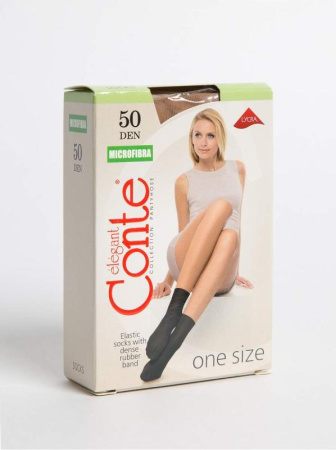 Носки из микрофибры MICROFIBRA 50 (1 пара) || Шкарпетки жін. MICROFIBRA 50 (1 пара), р.23-25, Bronz