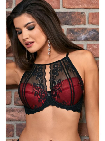 Бюстгальтер push up Dama Kier Emanuelle Черно-красный