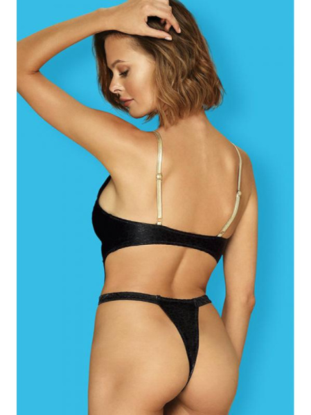 Купальник цельный Obsessive Malediva Черно-золотой