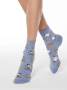 Носки жен. хлопковые Conte HAPPY 18С-227СП, р.23-25, 150 светлый джинс || Шкарпетки жін. бавовняні CE HAPPY 18С-227СП, р.23-25, 174 чорний-білий