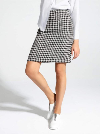 Стильная юбка A-силуэта COCO || Спідниця жін. CE COCO, р.164-98, black-ivory