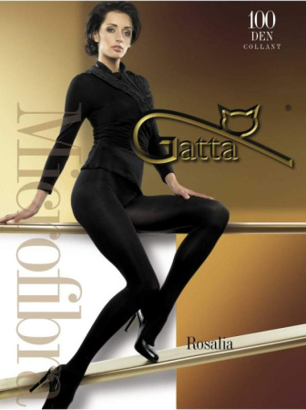 Плотные женские колготки GATTA Rosalia 100 den, 2, grafit(серый)