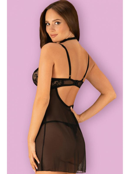 Комплект Obsessive Elizenes babydoll Черный