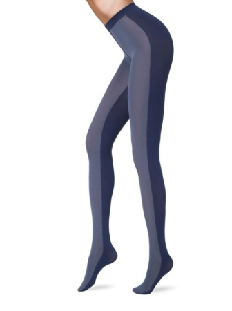 Колготки с двухцветным рисунком DUET Lycra, р.3, Marino