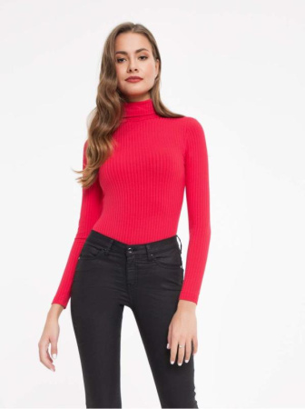 Классическая водолазка-боди в рубчик 823 || Боді жін. CE LBD 823, р.170-96-102, red