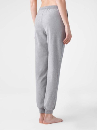 Хлопковые термоджоггеры с мерцанием люрекса SPORT LUX || Брюки жін. CE SPORT LUX, р.164-94, shiny grey