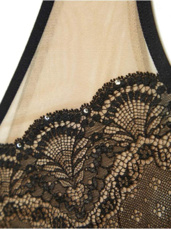 Бюстье с кристаллами Swarovski LBE 1080 || Бюстьє жіноче CE SWAROWSKI LBE 1080, р.170-100, royal black