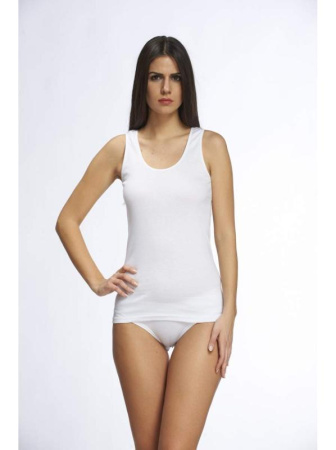 Майка женская хлопковая на широких бретельках Sevim Арт: 018, 2XL, Бежевый