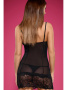 Комплект Obsessive Alluria chemise Черный