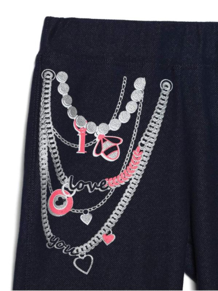 Джеггинсы с оригинальным рисунком &quot;цепочки&quot; PUNK FUN, р.98, 104-52