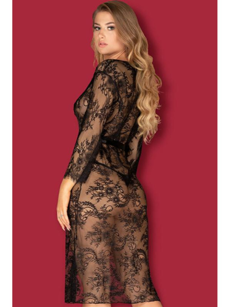 Пеньюар Obsessive Lashy peniuar Черный