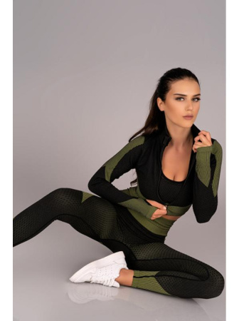 Спортивный костюм Merribel Gym 676 Черно-зеленый Спортивный костюм Merribel Gym 676 Черно-зеленый