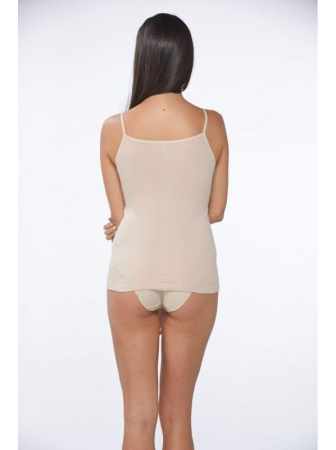 Майка женская на тонких бретельках Sevim Арт: 063, 2XL, Бежевый