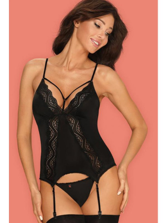 Комплект Obsessive Diyosa corset  Черный