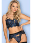 Комплект Obsessive Yassmyne set Сине-черный