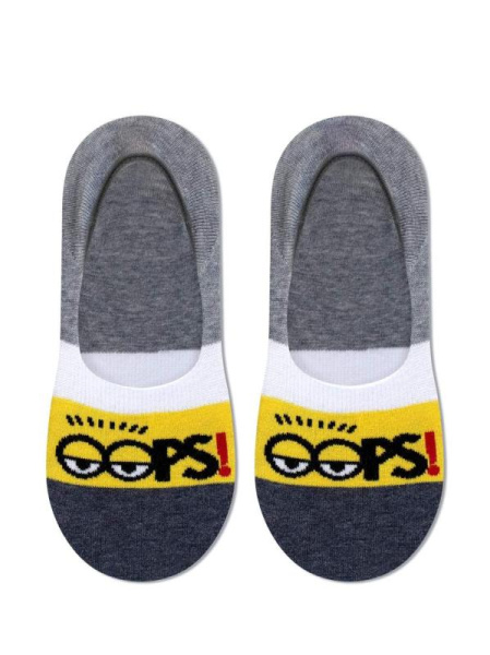 НОСКИ ЖЕНСКИЕ 1324 MINIONS (подследники), р.25, 312 СЕРЫЙ МЕЛАНЖ