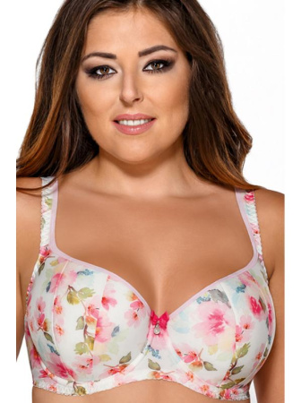 Бюстгальтер балконет Ava Estela AV 1543 Бело-розовый