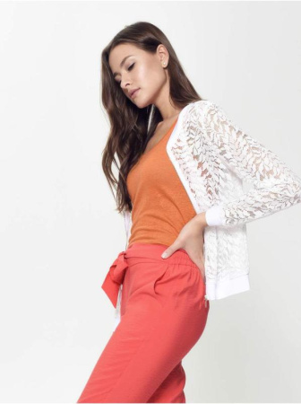 Легкий льняной топ LD 920 || Джемпер жін. CE LD 920, р.170-92, apricot orange