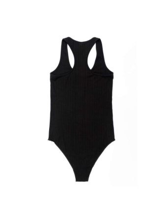 Боди в рубчик с застежкой на молнию LBD 1134 || Боді жін. CE LBD 1134, р.170-92-98, black