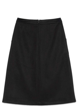 Юбка А-силуэта OFFIConte CHIC с эффектом замши и накладными карманами || Спідниця жін. CE OFFICE CHIC, р.170-90, black