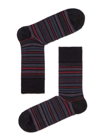 НОСКИ МУЖСКИЕ 14С2122-Д38, р.27, 022 ЧЕРНЫЙ-Т.ВИШНЕВЫЙ