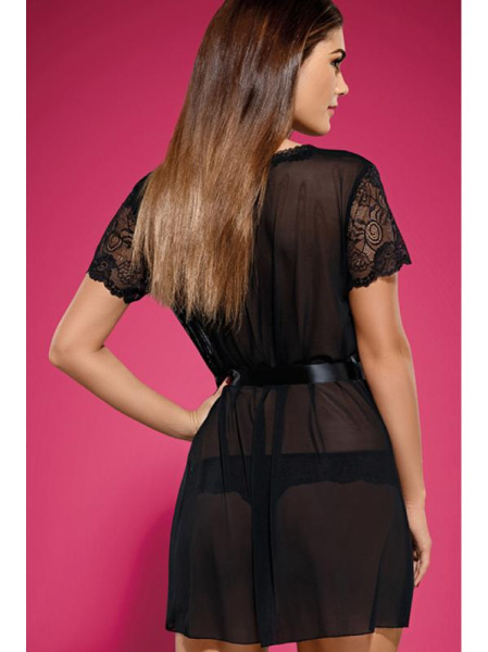 Комплект Obsessive Alluria robe Черный