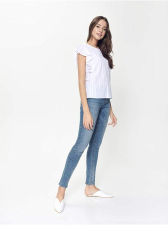 Хлопковая блузка с воланами LBL 906 || Блуза жін. CE LBL 906, р.170-84-90, white