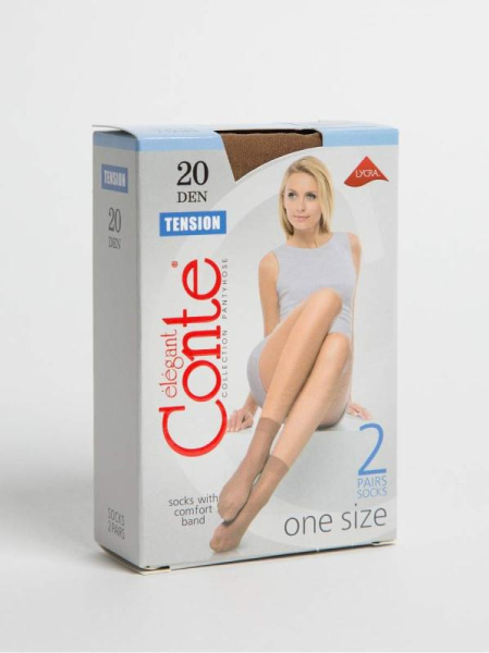 Носки с уплотненной резинкой TENSION 20 (2 пары)