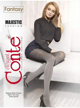 Колготки с эффектом омбре MAJESTIC Lycra, р.2, Fumo