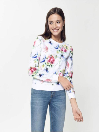 Ультракомфортный хлопковый свитшот LD 894 || Джемпер жін. CE LD 894, р.170-96, blossom