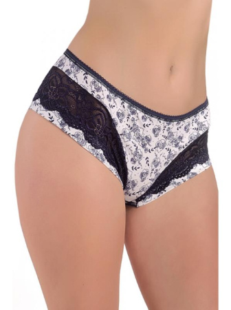 Полные трусики ORO Kiss 2255 Бело-синий