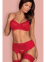 Комплект Obsessive Jolierose set Красный