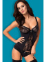 Комплект Obsessive Heartina corset Черный